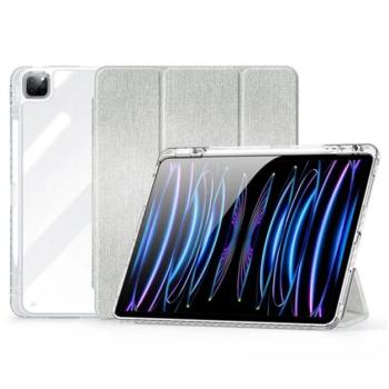 DUX DUCIS UNID tok álló, textil hatású (aktív FLIP, oldalra nyíló, TRIFOLD, asztali tartó, ceruza tartó) VILÁGOSZÖLD Apple IPAD Pro 13 (2024) kép