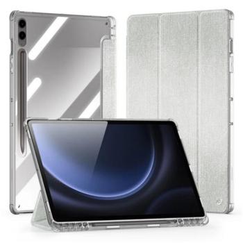 DUX DUCIS UNID tok álló, textil hatású (aktív FLIP, oldalra nyíló, TRIFOLD, asztali tartó, ceruza tartó) VILÁGOSZÖLD Samsung Galaxy Tab S10 Plus LTE (SM-X826B), Galaxy Tab S10 Plus WIFI (SM kép