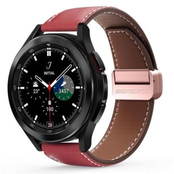 DUX DUCIS YA - valódi bőr szíj Samsung Galaxy Watch / Huawei Watch / Honor Watch (22mm-es szíj) piros kép