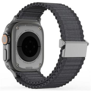 DUX DUCIS YC pótszíj (egyedi méret, kicsi, nylon, SPORT) SÖTÉTSZÜRKE Apple Watch Series 5 40mm, Watch Series 4 40mm, Watch Series 3 38mm kép