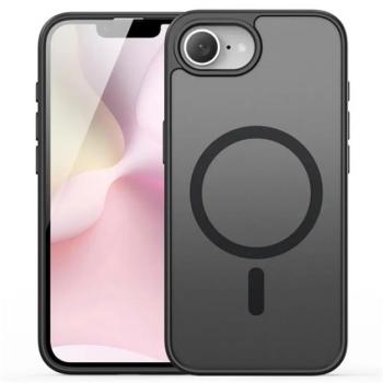 DUX DUCIS YIND szilikon telefonvédő (ütésállóság, kameravédő, matt, MagSafe) FEKETE Apple iPhone 16e kép