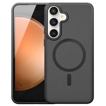 DUX DUCIS YIND szilikon telefonvédő (ütésállóság, kameravédő, matt, MagSafe) FEKETE Samsung Galaxy S25 FE (SM-S731) kép