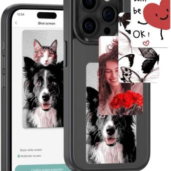 E-Ink okos telefontok, programozható NFC kijelzővel iPhone 13 Pro, fekete kép