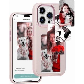 E-Ink okos telefontok, programozható NFC kijelzővel iPhone 14 Pro Max, rózsaszín kép