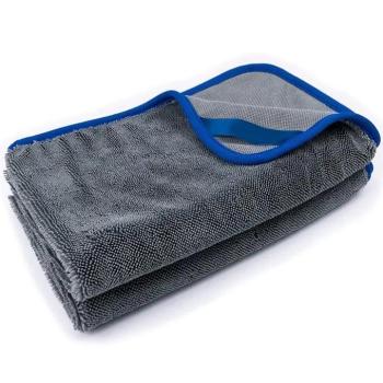 Egyoldalas mikroszálas autó tisztító, szárító törölköző, 60 x 90 cm, 700 g / nm, Wooze Car Towel, szürke/kék kép