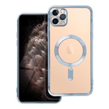 Electro Mag Apple iPhone 11 Pro Max MagSafe szilikon tok kameravédő-lencsével, kék kép
