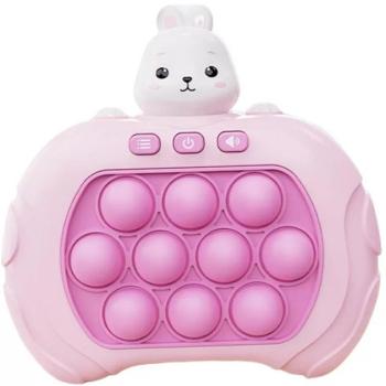 Elektromos mókás és készségfejlesztő pop it játék, gyerekeknek, elemes, Nyúl forma, Wooze Pop It, rózsaszín kép