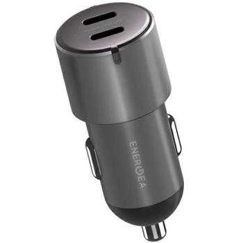 Energea Alu Drive D60 2xUSB-C autós szivargyújtó töltő, (PD-PPS) 66W, szürke kép