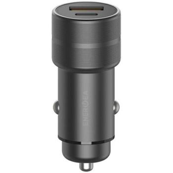Energea Alu Drive PD20+ 1xUSB-A / 1xUSB-C autós szivargyújtó töltő, (PD-QC 3.0) 38W, szürke kép