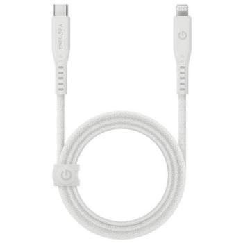 Energea Flow C94 USB-C / Lightning MFI szövet gyorstöltő- és adatkábel, 1.5m, 60W, 3A, fehér kép