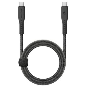 ENERGEA kabel Flow USB-C - USB-C 1.5m fekete 240W 5A PD Gyorstöltés kép