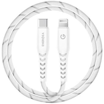 Energea Nyloflex C94 USB-C / Lightning MFI szövet töltő- és adatkábel, 1.5m, fehér kép