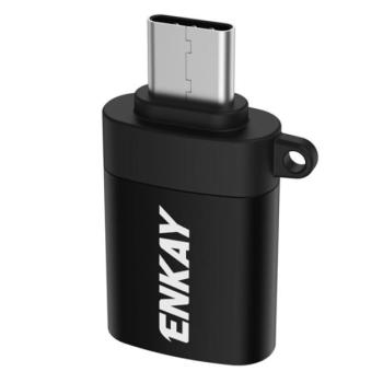 ENKAY adapter (Type-C, adatátvitel, OTG) FEKETE Asus Zenfone 3 5.5 (ZE552KL), Honor 8, Sony Xperia X Compact (F5321), Sony Xperia XZ (F8331), Asus Zenfone 3 Deluxe (ZS570KL), Asus Zenfone 3 5.2 (ZE52 kép