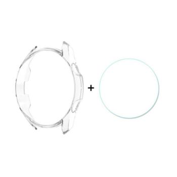 ENKAY műanyag keret (BUMPER, ütésálló + kijelzővédő üveg) ÁTLÁTSZÓ Samsung Galaxy Watch 3 45mm (SM-R840) kép