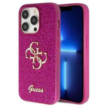 Eredeti előlap GUESS GUHCP15LHG4SGU iPhone 15 Pro (Fixed Glitter Big 4G / lila) tok kép
