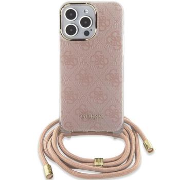 Eredeti előlap GUESS GUHCP15XHC4SEP iPhone 15 Pro Max (Crossbody Cord 4G Print / rózsaszín) tok kép