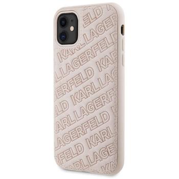 Eredeti előlap KARL LAGERFELD KLHCN61PQKPMP iPhone 11 (steppelt K minta / rózsaszín) tok kép