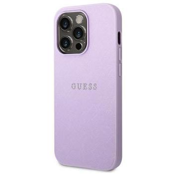 Eredeti tok GUESS GUHCP14LPSASBPU iPhone 14 PRO készülékhez (Saffiano fém logóval / lila) kép