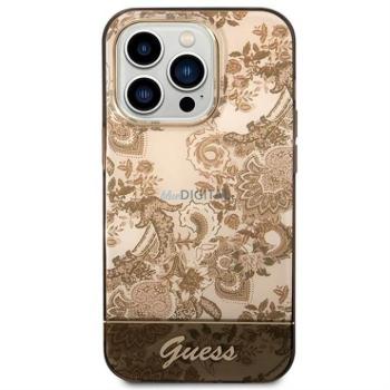 Eredeti tok GUESS GUHCP14XHGPLHC iPhone 14 PRO MAX készülékhez (IML Electro Cam TDJ / okkersárga) kép