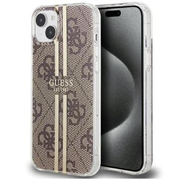 Eredeti tok GUESS GUHCP15MH4PSEGW iPhone 15 Plus (4G arany Stripe / barna) kép