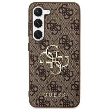 Eredeti tok GUESS GUHCS24M4GMGBR Samsung S24 Plus (bőr 4G fém logó / barna) kép