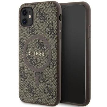 Eredeti tok GUESS GUHMN61G4GFRW iPhone 11 (Magsafe / 4G Ring klasszikus logó / barna) kép