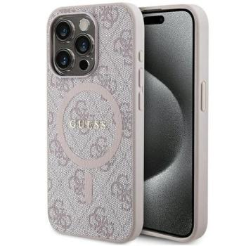 Eredeti tok GUESS GUHMP14XG4GFRP iPhone 14 Pro Max (Magsafe / 4G Ring klasszikus logó / rózsaszín) kép