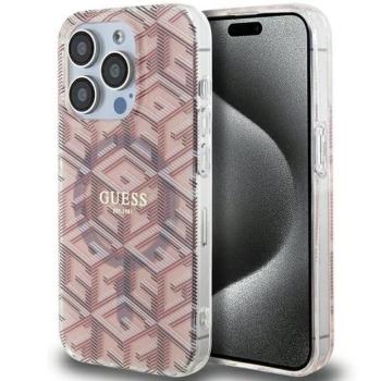 Eredeti tok GUESS GUHMP15LHGCUSTGP iPhone 15 Pro Max (Magsafe / IML GCUBE / rózsaszín) kép