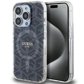 Eredeti tok GUESS GUHMP15XHGCUSTGK iPhone 15 Pro Max (Magsafe / IML GCUBE / fekete) kép