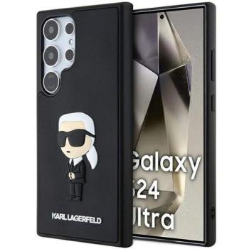 Eredeti tok KARL LAGERFELD KLHCS24L3DRKINK SASMSUNG S24 Ultra (RUBBER ikonikus NFT BLACK) fekete kép