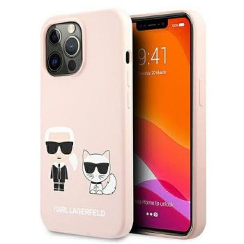 Eredeti tok Karl Lagerfeld KLHMP13XSSKCI Iphone 13 Pro Max (Ikonik Karl &amp; Choupette + Mag / Light Pink) kép