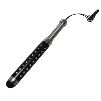 Érintőképernyő ceruza (univerzális, kihúzható, 3.5 jack csatlakozóba illeszthető, strasszkő, kapacitív) FEKETE Apple iPhone 7 4.7, Apple iPhone 7 Plus 5.5, Evolveo Strongphone Q5, Blackberr kép