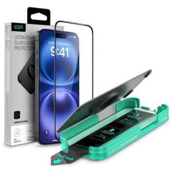 ESR ARMORITE képernyővédő üveg (2.5D, 9H + segédkeret) FEKETE Apple iPhone 16 Pro Max kép