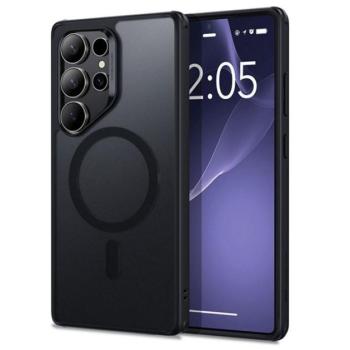 ESR CH HALOLOCK szilikon telefonvédő (ütésállóság, légpárnás sarok, MagSafe) FEKETE Samsung Galaxy S25 Ultra (SM-S938) kép