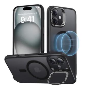 ESR CLASSIC HALOLOCK szilikon telefonvédő (ütésállóság, légpárnás sarok, MagSafe) FEKETE Apple iPhone 16 5G kép