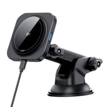 ESR HALOLOCK autós tartó (műszerfalra, szellőzőre, mágneses, 360°, 15W, wireless) FEKETE kép
