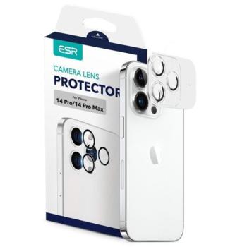 ESR kameravédő üveg 3db (lekerekített szél, extra ütésálló, extra karcálló, tokbarát, 9H, csak lencse) FEKETE Apple iPhone 14 Pro Max, Apple iPhone 14 Pro kép
