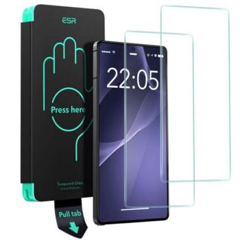 ESR képernyővédő üveg 2db (2.5D, 0.33mm, 9H + segédkeret) ÁTLÁTSZÓ Samsung Galaxy S25 Ultra (SM-S938) kép