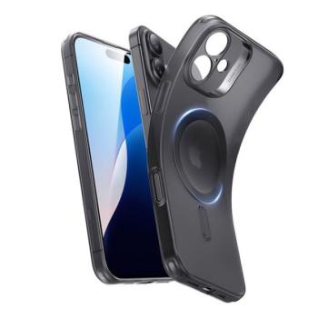 ESR ZERO HALOLOCK szilikon telefonvédő (ütésállóság, légpárnás sarok, MagSafe) FEKETE Apple iPhone 16 Plus, iPhone 16 kép