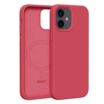 Etteri Silicone MagSafe-kompatibilis tok iPhone 12/12 Pro - málnapiros kép