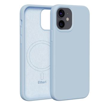 Etteri Silicone MagSafe-kompatibilis tok iPhone 12/12 Pro - világoskék kép