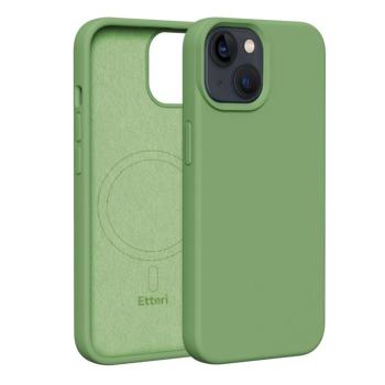 Etteri Silicone MagSafe-kompatibilis tok iPhone 14 - világoszöld kép