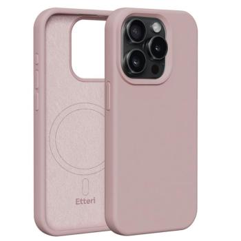 Etteri Silicone MagSafe-kompatibilis tok iPhone 15 Pro - halvány rózsaszín kép