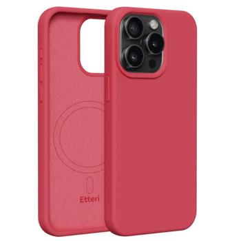 Etteri Silicone MagSafe-kompatibilis tok iPhone 15 Pro Max - málnapiros kép