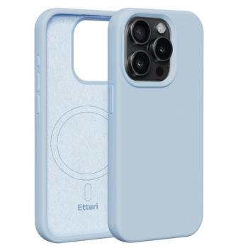 Etteri Silicone MagSafe-kompatibilis tok iPhone 15 Pro - világoskék kép