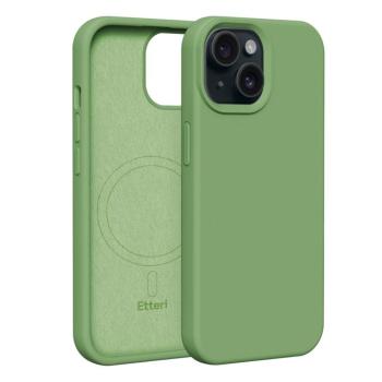 Etteri Silicone MagSafe-kompatibilis tok iPhone 15 - világoszöld kép