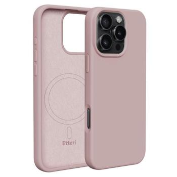 Etteri Silicone MagSafe-kompatibilis tok iPhone 16 Pro Max - halvány rózsaszín kép