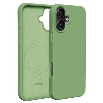 Etteri Silicone MagSafe-kompatibilis tok iPhone 16 - világoszöld kép