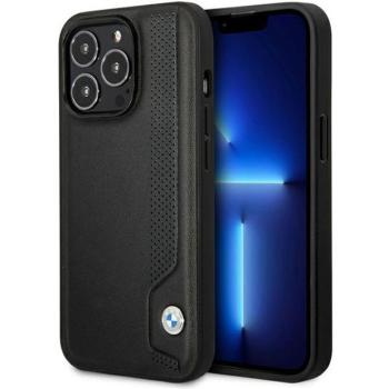 Etui BMW BMHCP14L22RBDK iPhone 14 Pro 6,1&quot; fekete bőr keménytok kék pöttyökkel kép
