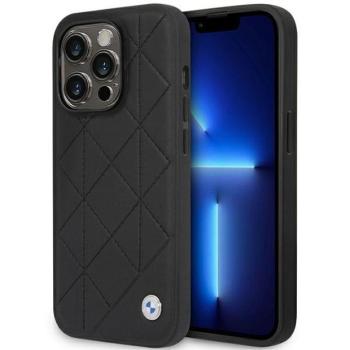 Etui BMW BMHCP14L22RQDK iPhone 14 Pro 6,1&quot; fekete Bőr steppelt tok kép